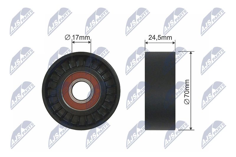 Rolka napinacza, pasek klinowy wielorowkowy NTY RNK-VV-003