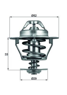 Termostat, płyn chłodzący MAHLE TX 77 88D