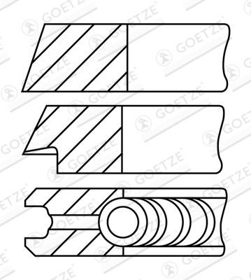 Zestaw pierścieni tłokowych Goetze Engine 08-109400-30