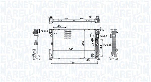 Chłodnica, układ chłodzenia silnika MAGNETI MARELLI 350213159800