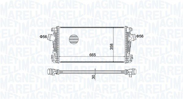 Chłodnica powietrza doładowującego MAGNETI MARELLI 351319204570