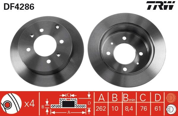 Tarcza hamulcowa TRW DF4286