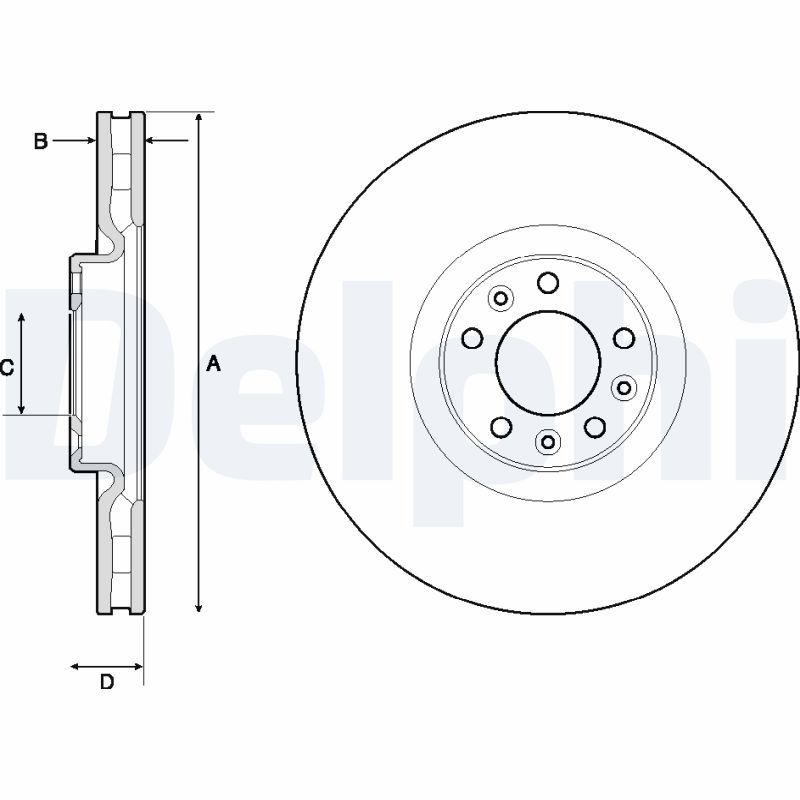Tarcza hamulcowa DELPHI BG9151C