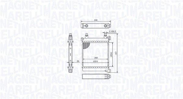 Chłodnica, układ chłodzenia silnika MAGNETI MARELLI 350213214500