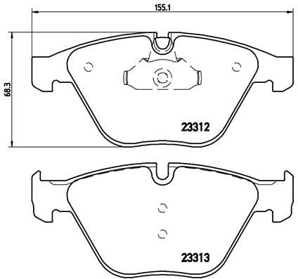 Zestaw klocków hamulcowych, hamulce tarczowe BREMBO P 06 054