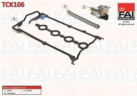 Zestaw łańcucha rozrządu FAI AutoParts tck106