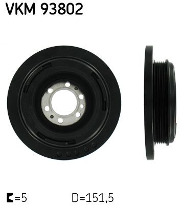 Koło pasowe, wał korbowy SKF VKM93802