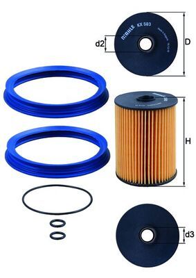 Filtr paliwa MAHLE KX503D