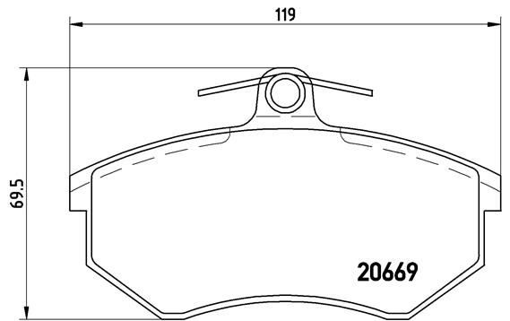 Zestaw klocków hamulcowych, hamulce tarczowe BREMBO P 85 092