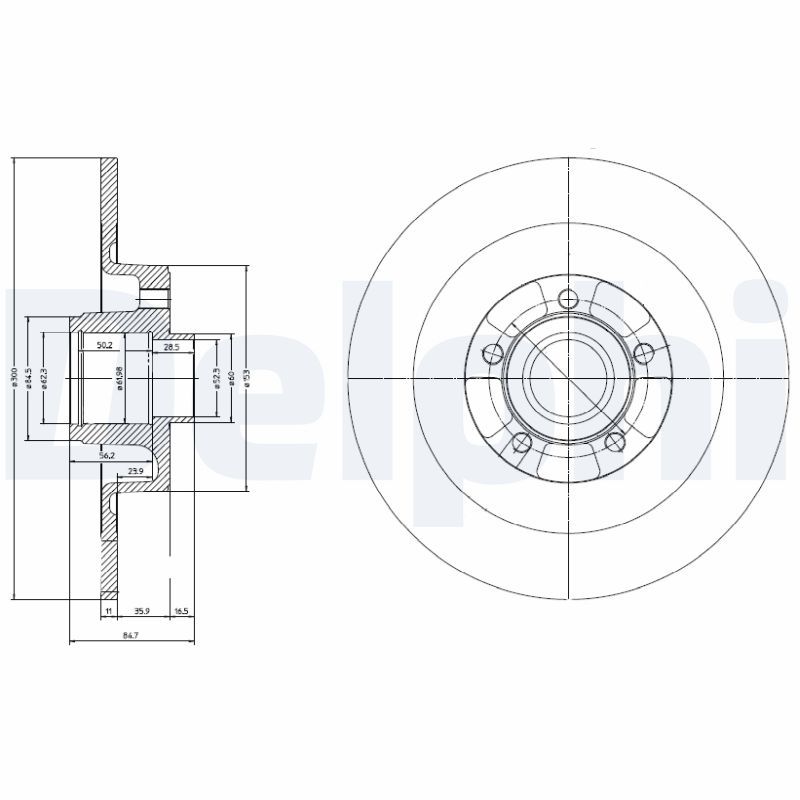 Tarcza hamulcowa DELPHI BG9024RS