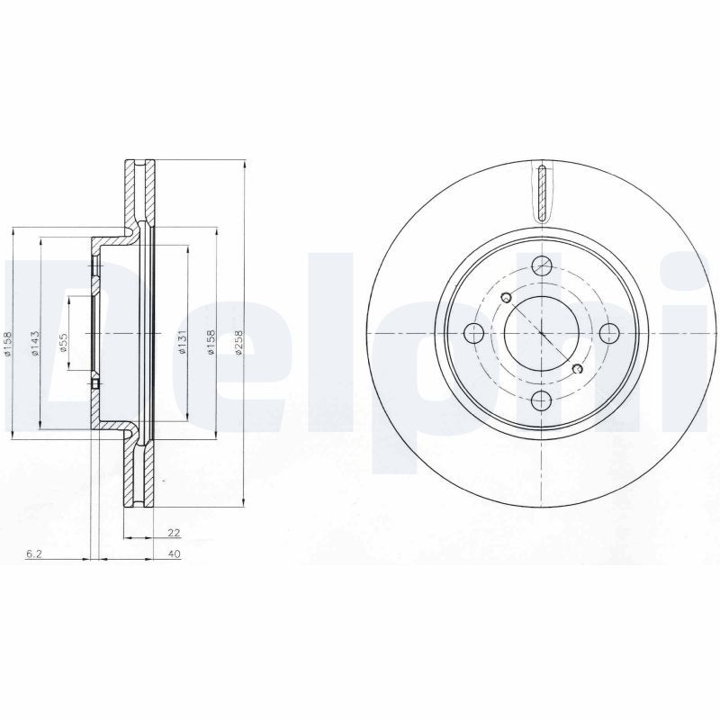Tarcza hamulcowa DELPHI BG4116C