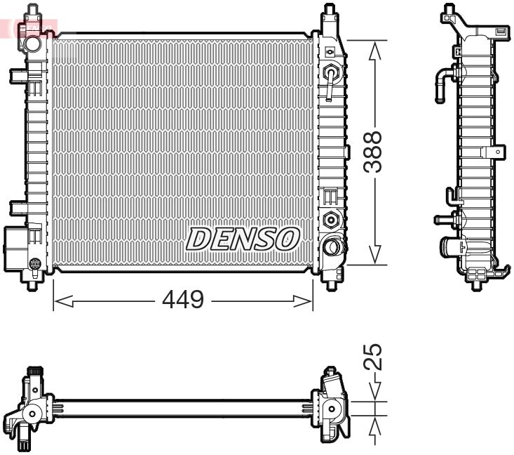 Chłodnica, układ chłodzenia silnika DENSO DRM46104