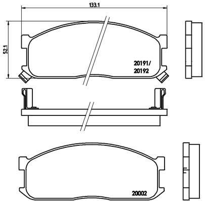 Zestaw klocków hamulcowych, hamulce tarczowe BREMBO P 49 010