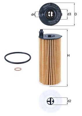 Filtr oleju MAHLE OX813/2D