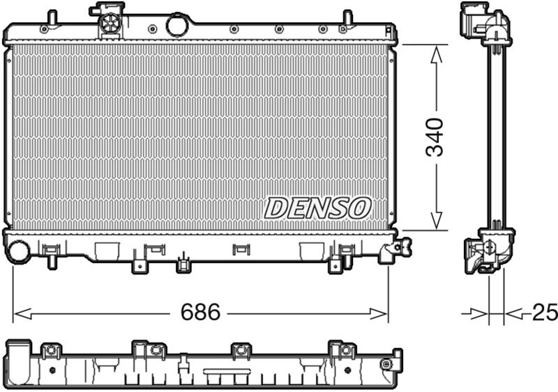 Chłodnica, układ chłodzenia silnika DENSO DRM36020