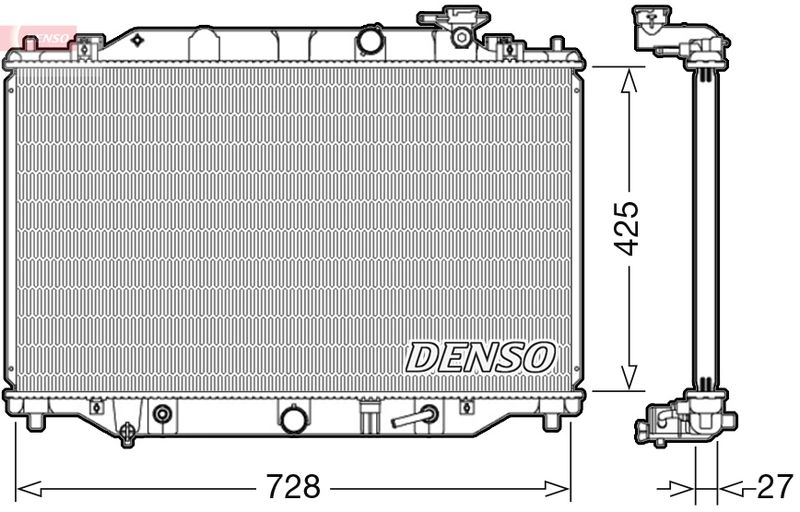 Chłodnica, układ chłodzenia silnika DENSO DRM44041