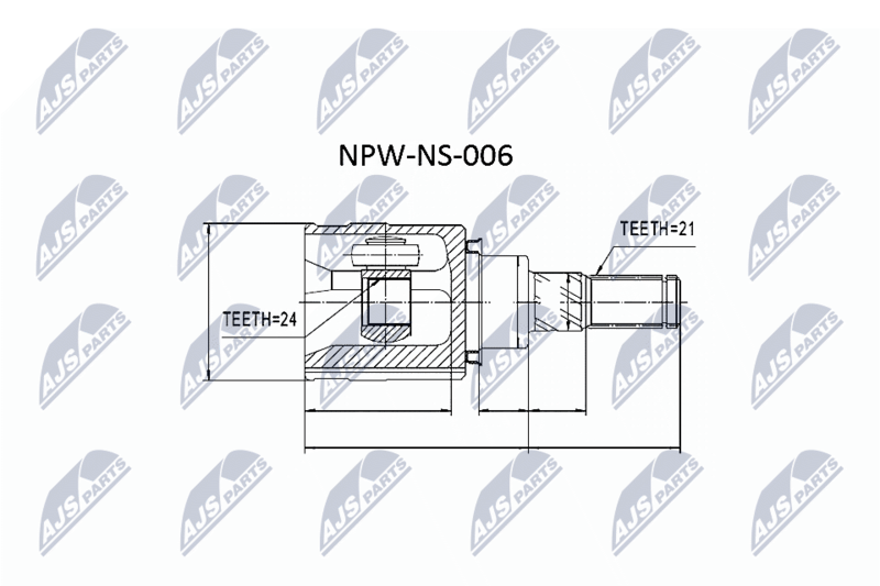 Zestaw przegubu, wał napędowy NTY NPW-NS-006