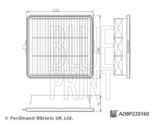 Filtr powietrza BLUE PRINT ADBP220160