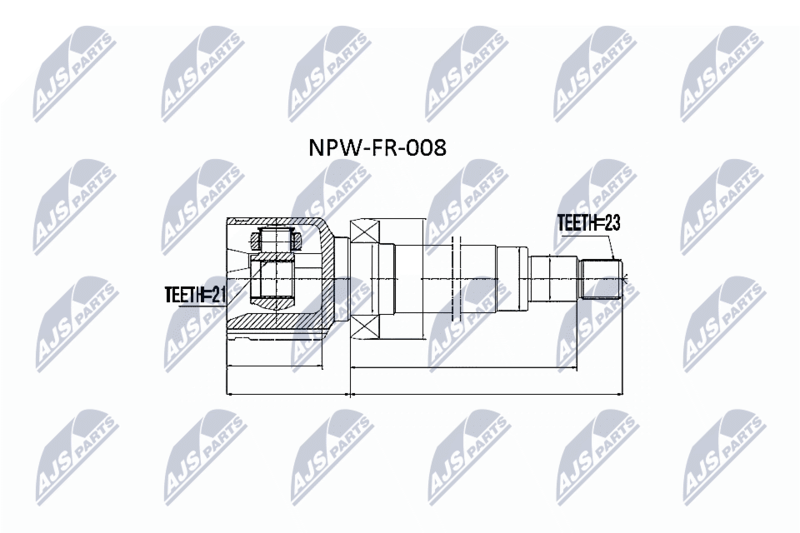 Zestaw przegubu, wał napędowy NTY NPW-FR-008
