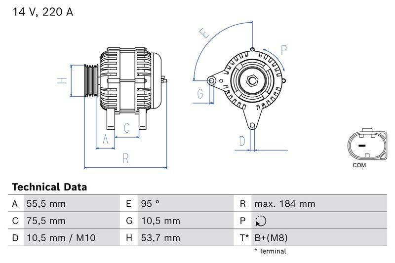 Alternator BOSCH 0 986 086 670