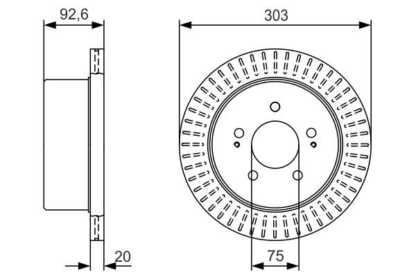 Tarcza hamulcowa BOSCH 0986479V26