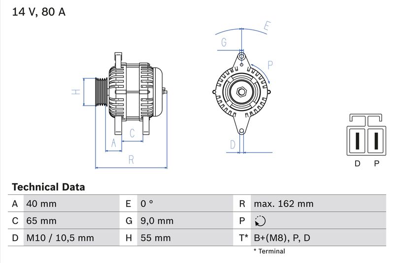 Alternator BOSCH 0 986 042 911