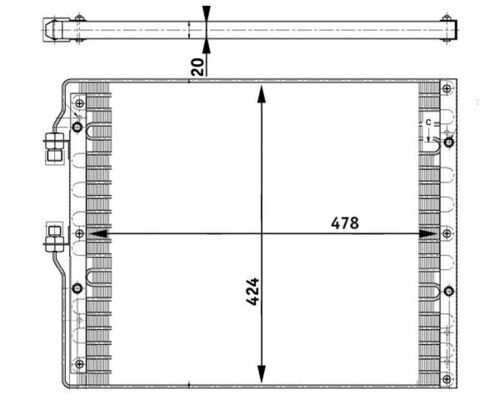 Skraplacz, klimatyzacja MAHLE AC383000S