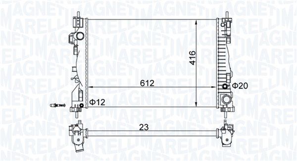 Chłodnica, układ chłodzenia silnika MAGNETI MARELLI 350213129700