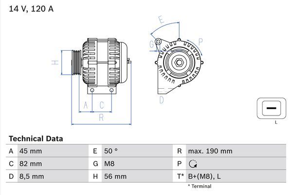 Alternator BOSCH 0 986 041 740