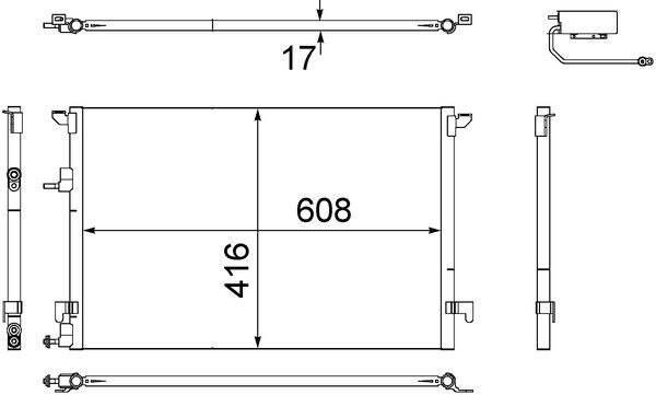 Skraplacz, klimatyzacja MAHLE AC498000S