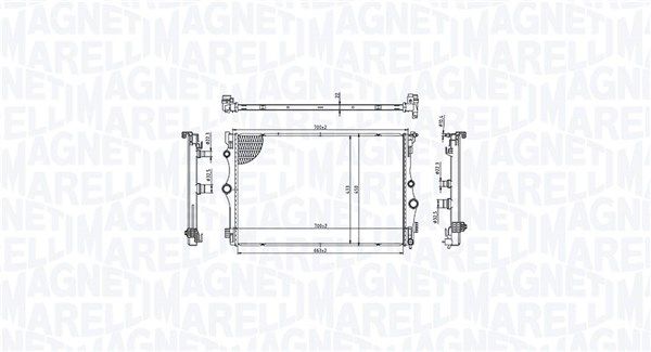 Chłodnica, układ chłodzenia silnika MAGNETI MARELLI 350213216400