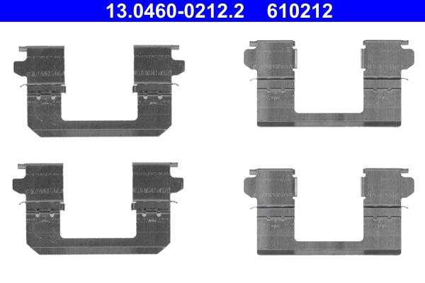 Zestaw akcesoriów, klocki hamulcowe ATE 13.0460-0212.2