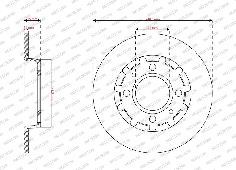 Tarcza hamulcowa FERODO DDF2985C