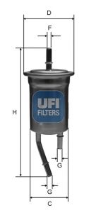 Filtr paliwa UFI 31.828.00