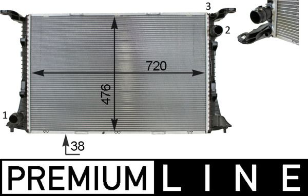 Chłodnica, układ chłodzenia silnika MAHLE cr 82 000p