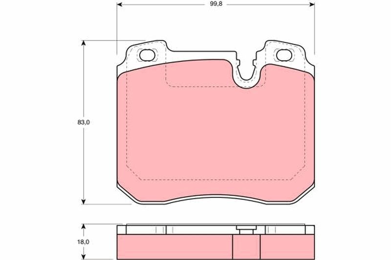Zestaw klocków hamulcowych, hamulce tarczowe TRW GDB1161