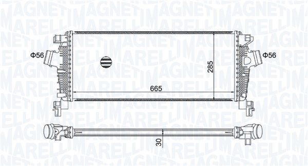 Chłodnica powietrza doładowującego MAGNETI MARELLI 351319205890