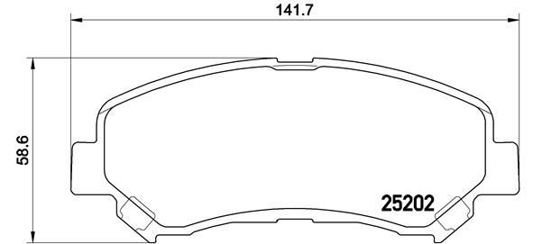 Zestaw klocków hamulcowych, hamulce tarczowe BREMBO P 79 028