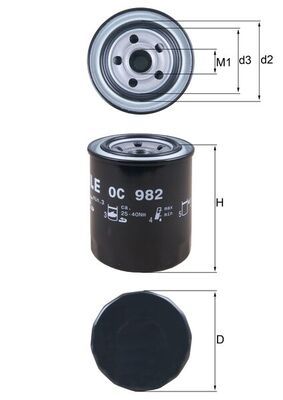 Filtr oleju KNECHT OC 982