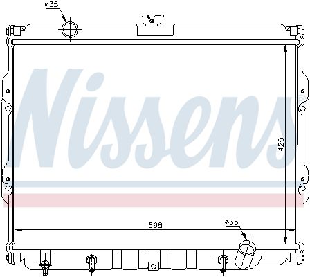 Chłodnica, układ chłodzenia silnika NISSENS 67047