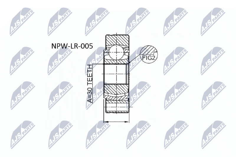Zestaw przegubu, wał napędowy NTY NPW-LR-005