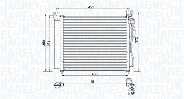 Skraplacz, klimatyzacja MAGNETI MARELLI 350203952000