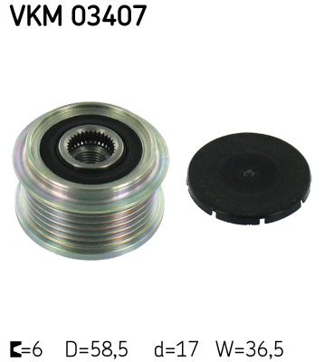 Alternator - sprzęgło jednokierunkowe SKF vkm 03407