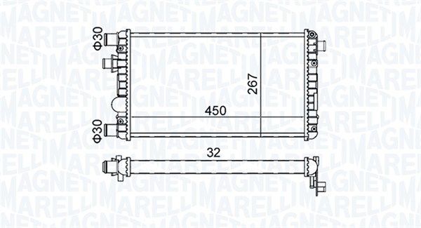 Chłodnica, układ chłodzenia silnika MAGNETI MARELLI 350213191300