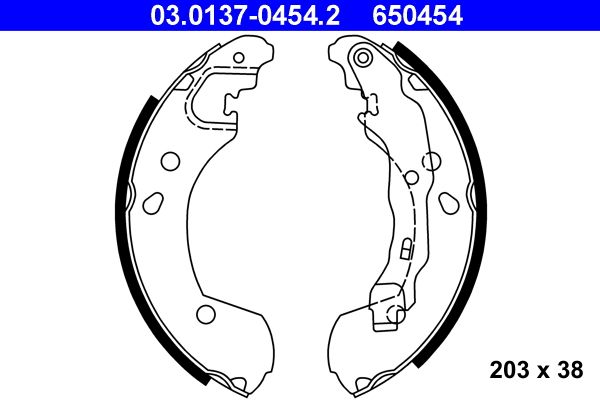 Zestaw szczęk hamulcowych ATE 03.0137-0454.2