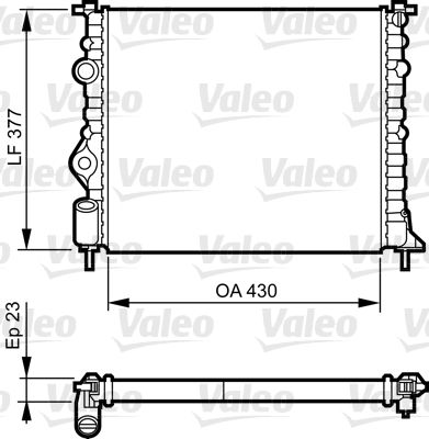Chłodnica, układ chłodzenia silnika VALEO 731378