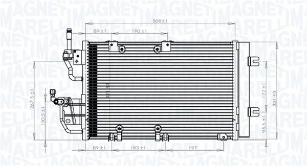 Skraplacz, klimatyzacja MAGNETI MARELLI 350203771000