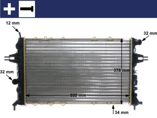 Chłodnica, układ chłodzenia silnika MAHLE CR321000S