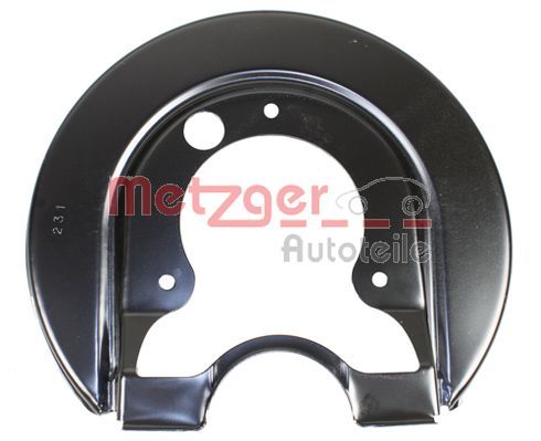 Panel rozbryzgiwujący, tarcza hamulcowa METZGER 6115206