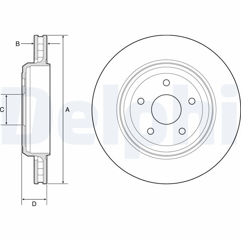 Tarcza hamulcowa DELPHI BG9214C
